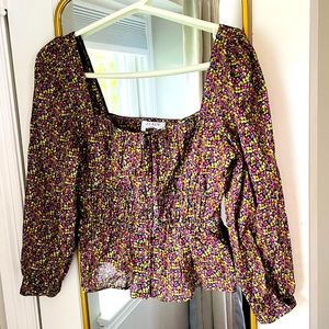 Brand new with tags, J Crew, cropped floral top